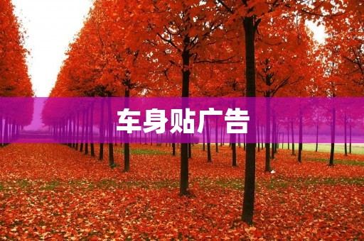 车身贴广告:让你的车变成移动的广告牌 车身贴广告:让你的车变成移动的广告牌