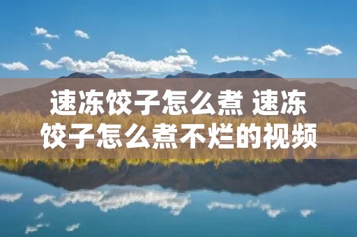 速冻饺子怎么煮 速冻饺子怎么煮不烂的视频