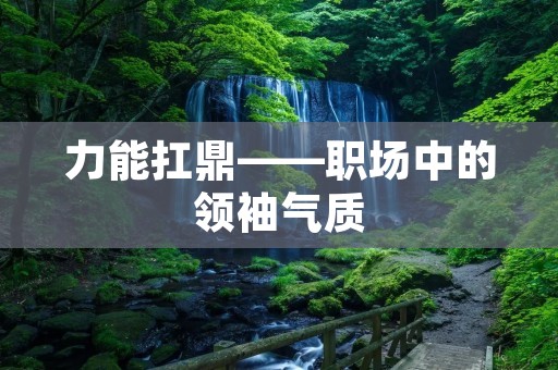 力能扛鼎——职场中的领袖气质