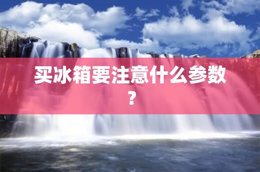 买冰箱要注意什么参数？