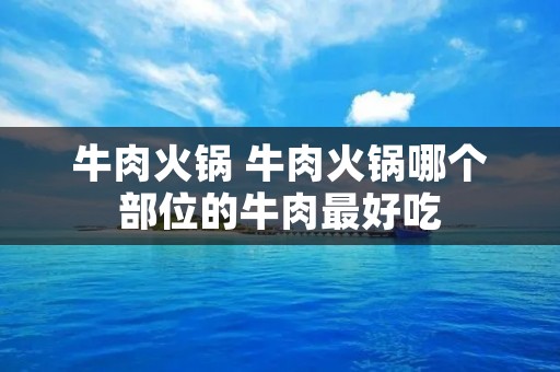 牛肉火锅 牛肉火锅哪个部位的牛肉最好吃