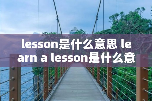lesson是什么意思 learn a lesson是什么意思 lesson是什么意思 learn a lesson是什么意思