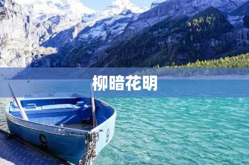 柳暗花明:生命中的转折点