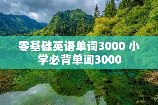 零基础英语单词3000 小学必背单词3000