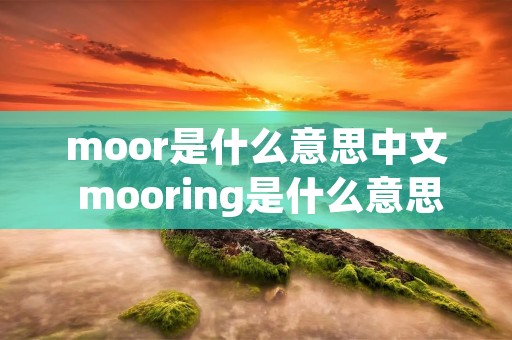 moor是什么意思中文 mooring是什么意思中文翻译