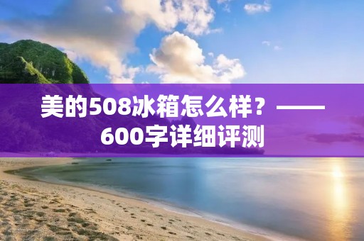 美的508冰箱怎么样?——600字详细评测 美的508冰箱怎么样?——600字详细评测