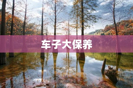 车子大保养：如何让你的爱车恢复巅峰状态