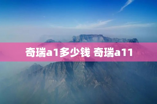 奇瑞a1多少钱 奇瑞a11