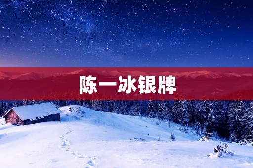 陈一冰银牌：一个优秀的花样滑冰选手