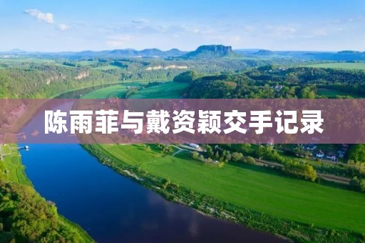 陈雨菲与戴资颖交手记录
