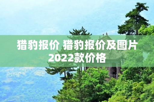 猎豹报价 猎豹报价及图片2022款价格