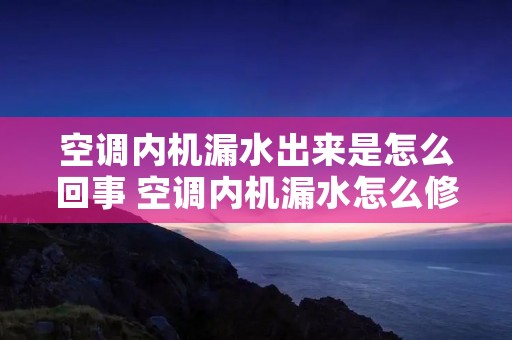 空调内机漏水出来是怎么回事 空调内机漏水怎么修理视频