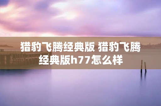 猎豹飞腾经典版 猎豹飞腾经典版h77怎么样
