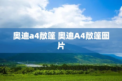 奥迪a4敞篷 奥迪A4敞篷图片 奥迪a4敞篷 奥迪A4敞篷图片