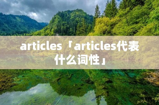articles「articles代表什么词性」 articles「articles代表什么词性」