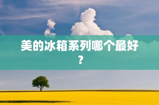 美的冰箱系列哪个最好？