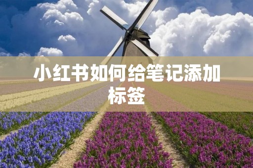 小红书如何给笔记添加标签