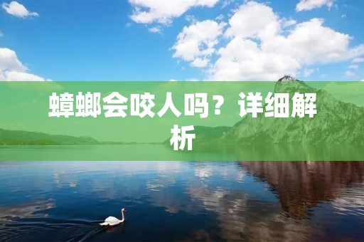 蟑螂会咬人吗?详细解析