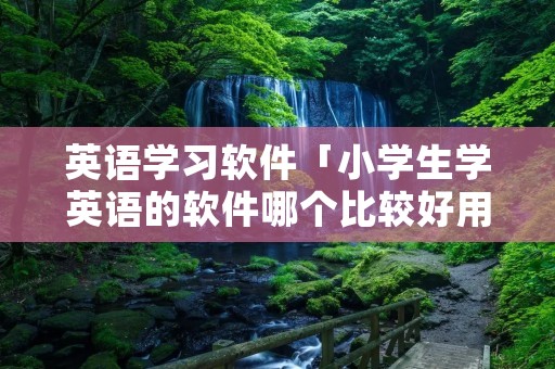 英语学习软件「小学生学英语的软件哪个比较好用」