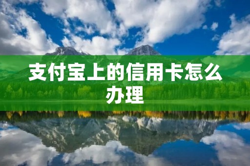 支付宝上的信用卡怎么办理