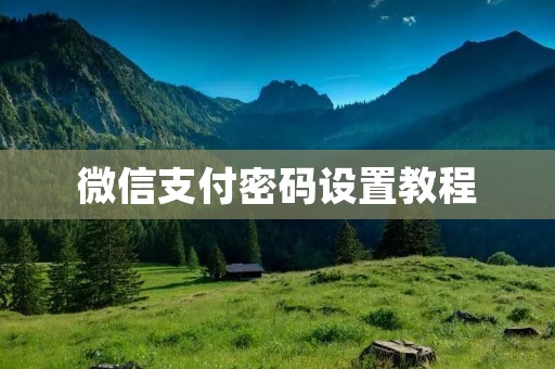 微信支付密码设置教程:如何设置安全可靠的支付密码?