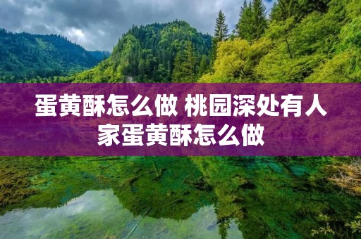 蛋黄酥怎么做 桃园深处有人家蛋黄酥怎么做