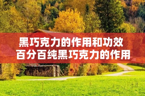 黑巧克力的作用和功效 百分百纯黑巧克力的作用和功效 黑巧克力的作用和功效 百分百纯黑巧克力的作用和功效