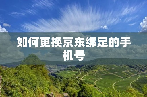 如何更换京东绑定的手机号