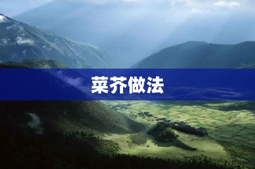 菜芥做法:营养又美味的家常菜 菜芥做法:营养又美味的家常菜