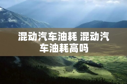 混动汽车油耗 混动汽车油耗高吗