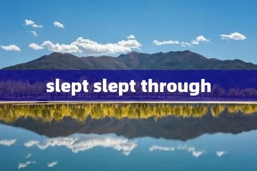 slept slept through