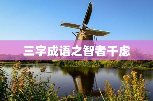 三字成语之智者千虑
