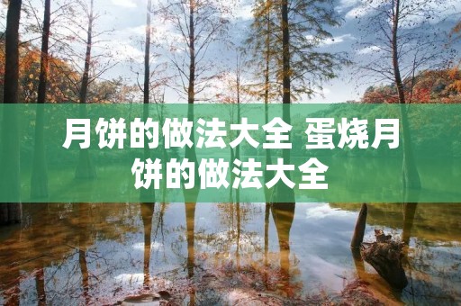 月饼的做法大全 蛋烧月饼的做法大全