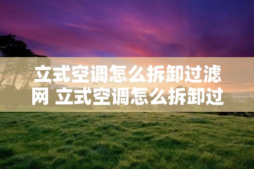 立式空调怎么拆卸过滤网 立式空调怎么拆卸过滤网视频教程