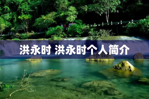 洪永时 洪永时个人简介 洪永时 洪永时个人简介