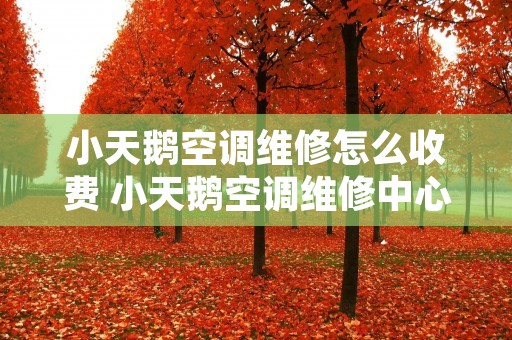 小天鹅空调维修怎么收费 小天鹅空调维修中心