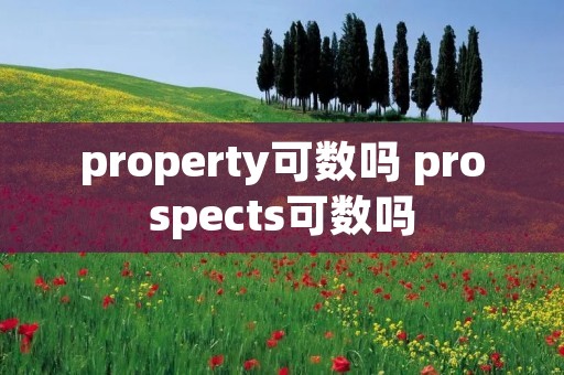 property可数吗 prospects可数吗 property可数吗 prospects可数吗