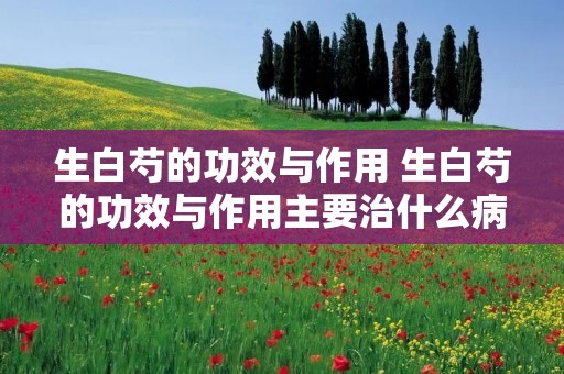 生白芍的功效与作用 生白芍的功效与作用主要治什么病