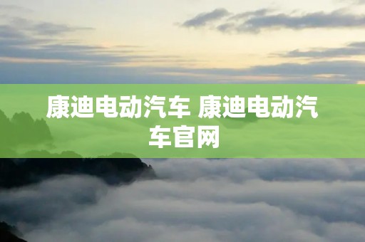 康迪电动汽车 康迪电动汽车官网 康迪电动汽车 康迪电动汽车官网