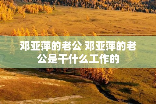 邓亚萍的老公 邓亚萍的老公是干什么工作的 邓亚萍的老公 邓亚萍的老公是干什么工作的