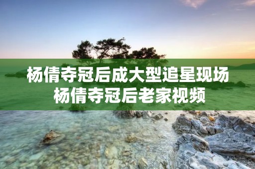 杨倩夺冠后成大型追星现场 杨倩夺冠后老家视频