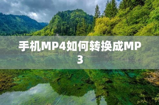 手机MP4如何转换成MP3:一步步教你轻松实现音频格式转换