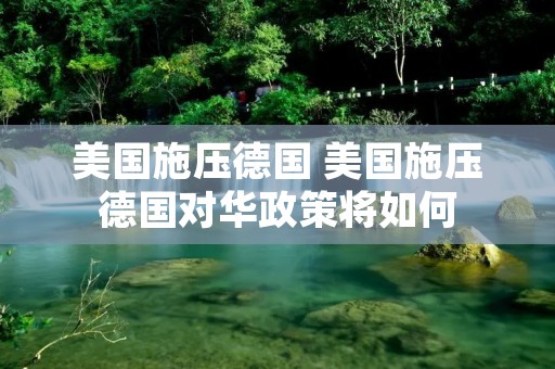 美国施压德国 美国施压德国对华政策将如何