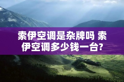 索伊空调是杂牌吗 索伊空调多少钱一台? 索伊空调是杂牌吗 索伊空调多少钱一台?