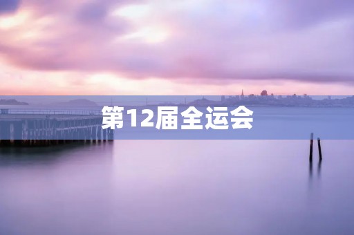 第12届全运会:**与荣耀的竞技盛会 第12届全运会:**与荣耀的竞技盛会