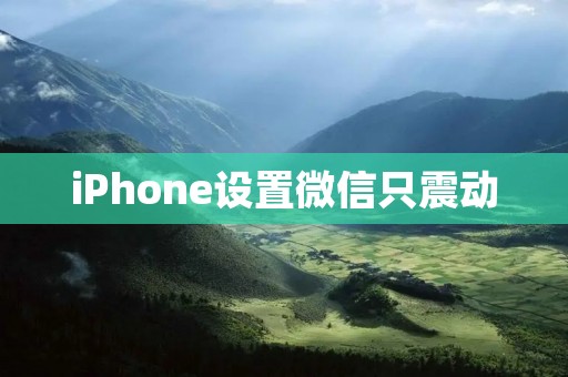 iPhone设置微信只震动:享受静谧的通知方式