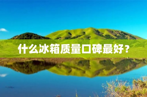 什么冰箱质量口碑最好? 什么冰箱质量口碑最好?