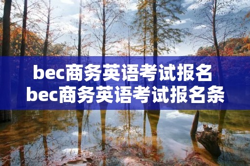 bec商务英语考试报名 bec商务英语考试报名条件
