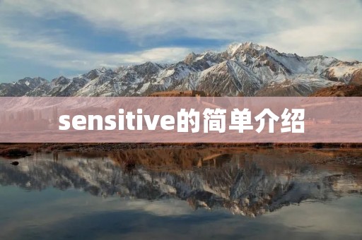 sensitive的简单介绍