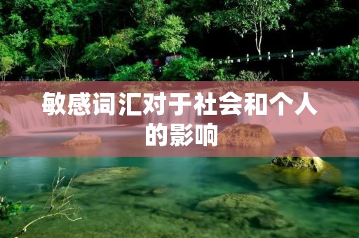 敏感词汇对于社会和个人的影响